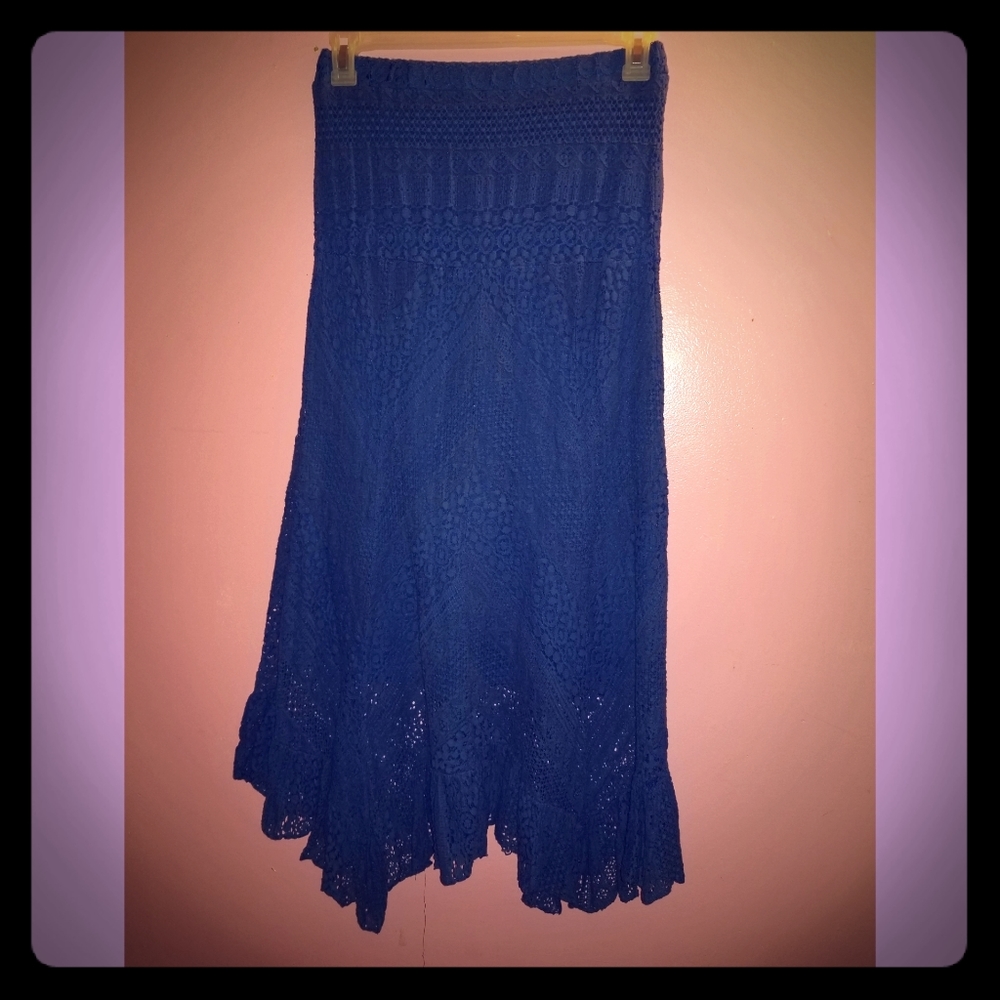 Crochet Flowy Boho Maxi Skirt